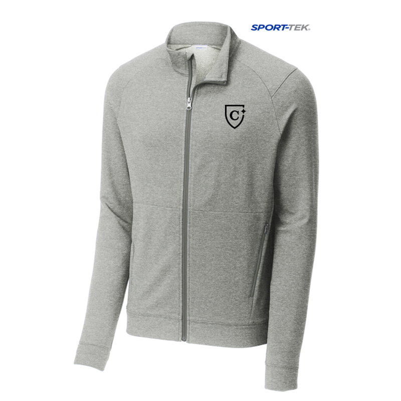 CAPELLA Sport-Tek ® Sport-Wick ® Flex Fleece Full-Zip - Light Grey Heather