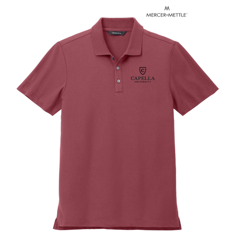 CAPELLA Mercer+Mettle™ Stretch Pique Polo - Rosewood
