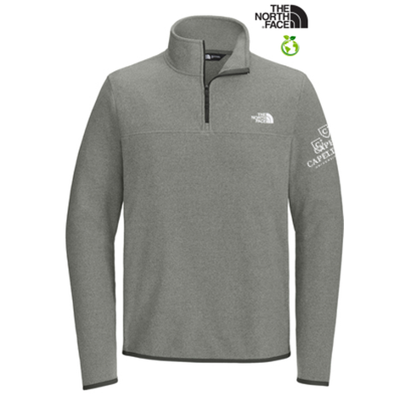 NEW The North Face Glacier 1 4 Zip Fleece TNF Medium Grey Heather Capella Gift Store