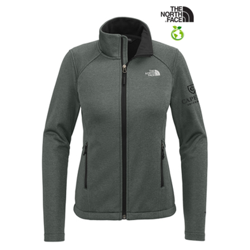 CAPELLA The North Face Ladies Chest Logo Ridgewall Soft Shell Jacket - TNF Dark Grey Heather