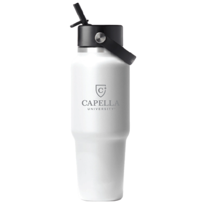 NEW CAPELLA Hydro Flask® Travel Bottle With Flex Straw Cap 32oz - WHITE