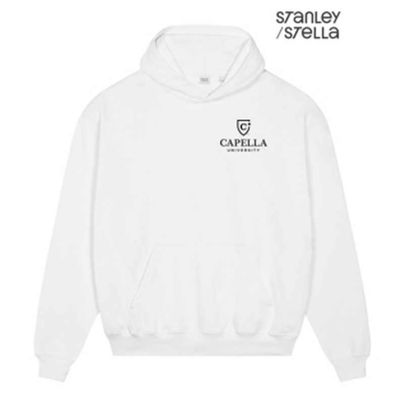 NEW CAPELLA Stanley/Stella Unisex Cooper Dry Hooded Sweatshirt - White