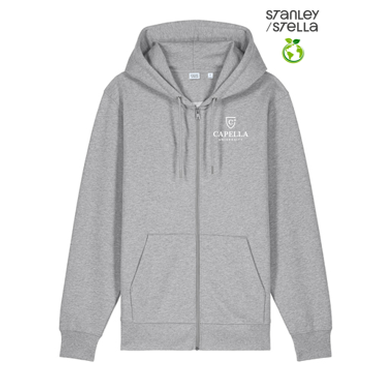 NEW CAPELLA Stanley/Stella Unisex Cultivator 2.0 Full-Zip Hooded Sweatshirt - Heather Grey