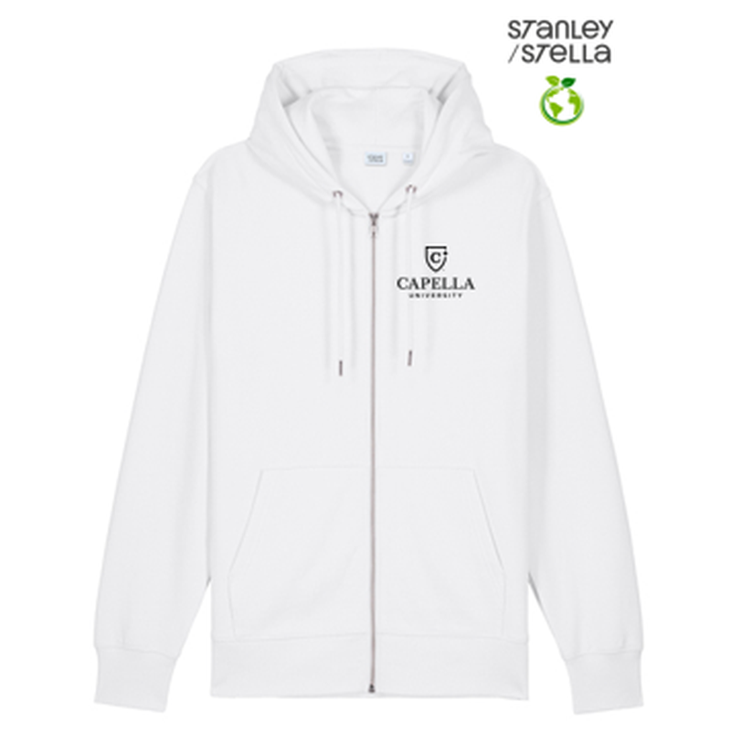 NEW CAPELLA Stanley/Stella Unisex Cultivator 2.0 Full-Zip Hooded Sweatshirt - White