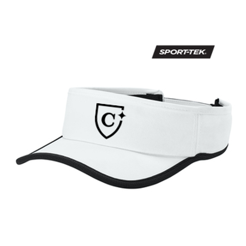 NEW CAPELLA Sport-Tek® Repeat Visor - White/Black
