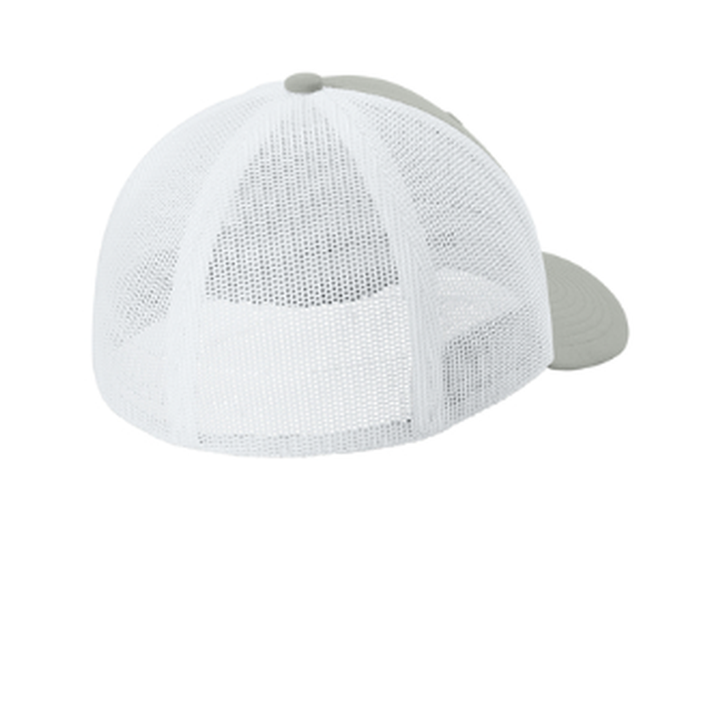 NEW CAPELLA Sport-Tek® Stretch-Tek Mesh Back Cap - Silver/White