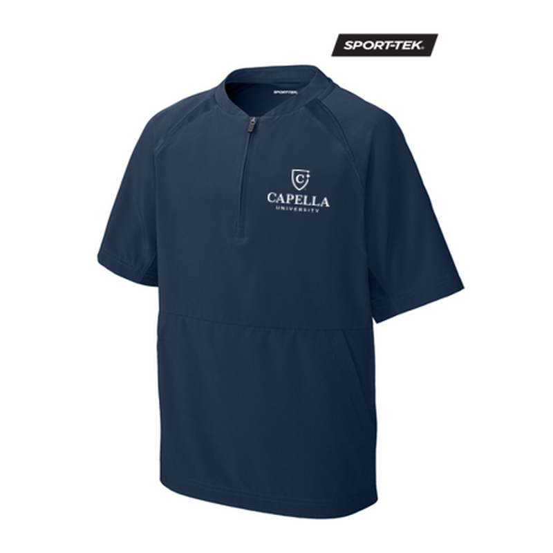 NEW CAPELLA Sport-Tek® Youth Repeat 1/2-Zip Short Sleeve Jacket - Navy