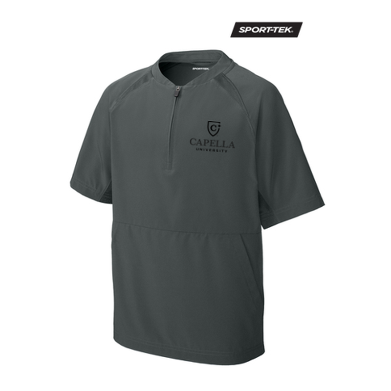 NEW CAPELLA Sport-Tek® Youth Repeat 1/2-Zip Short Sleeve Jacket - Iron Grey