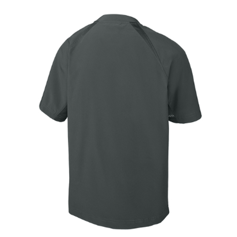 NEW CAPELLA Sport-Tek® Youth Repeat 1/2-Zip Short Sleeve Jacket - Iron Grey