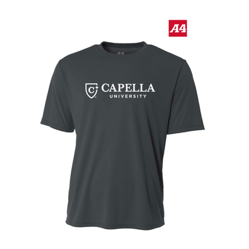 NEW CAPELLA A4 Youth Cooling Performance Short Sleeve Tee - Black