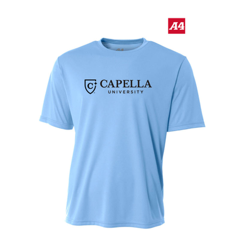 NEW CAPELLA A4 Youth Cooling Performance Short Sleeve Tee - Light Blue