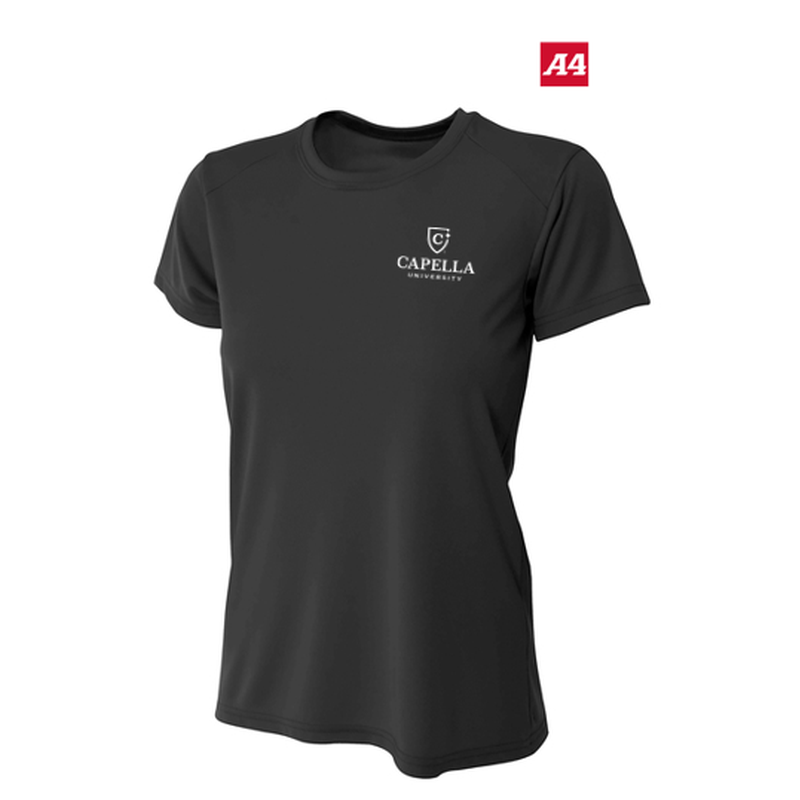 NEW CAPELLA A4 Women’s Cooling Performance Short Sleeve Tee - Black