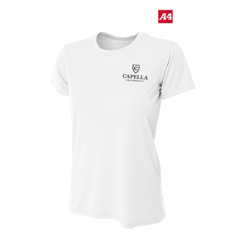 NEW CAPELLA A4 Women’s Cooling Performance Short Sleeve Tee - White