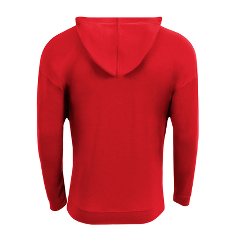 NEW CAPELLA A4 Softek Long Sleeve Hooded Tee - Scarlet