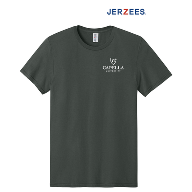 NEW CAPELLA Jerzees Ultimate™ Unisex Ring Spun T-Shirt - Charcoal Grey