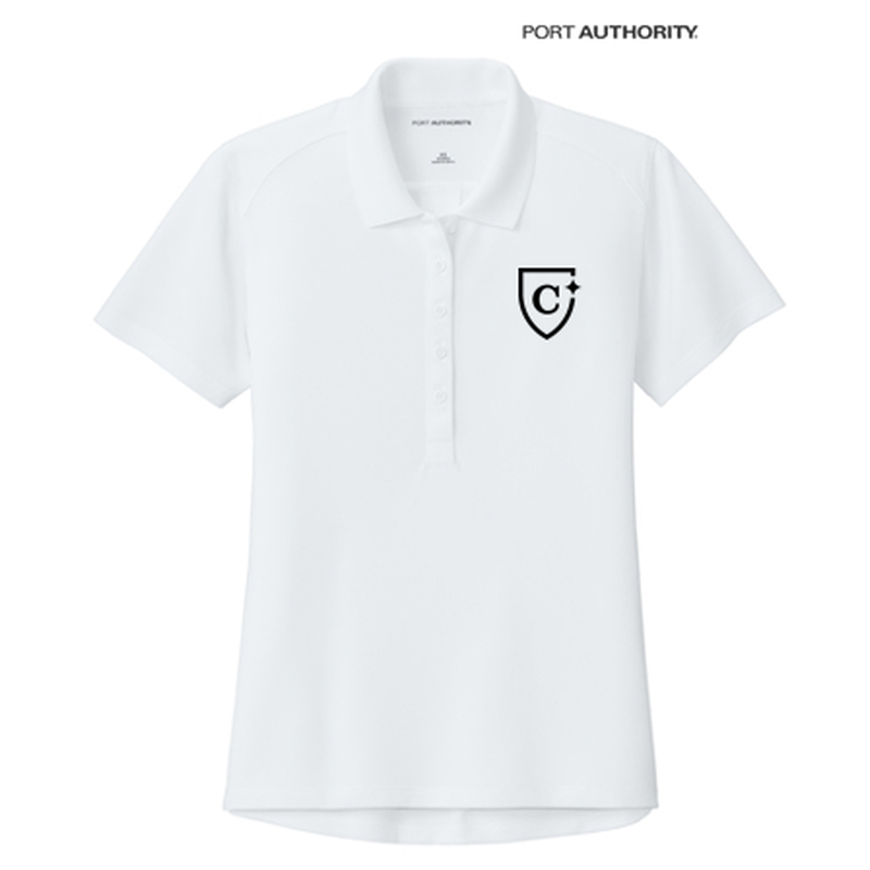 NEW CAPELLA Port Authority® Women’s Wearever Performance Pique Polo - White