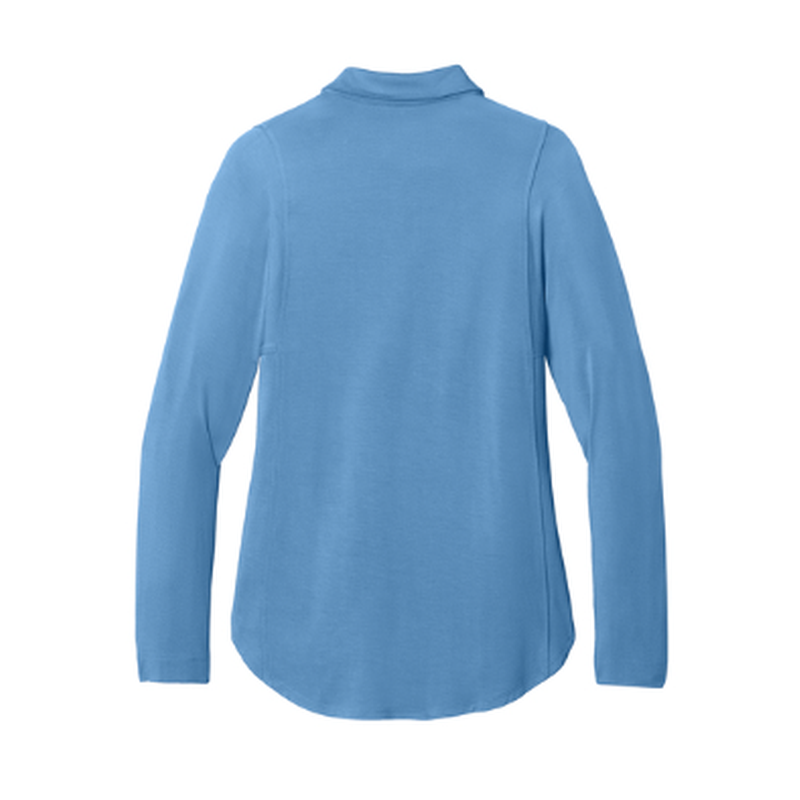 NEW CAPELLA Port Authority® Women’s Luxe Knit Button Tunic - Carolina Blue
