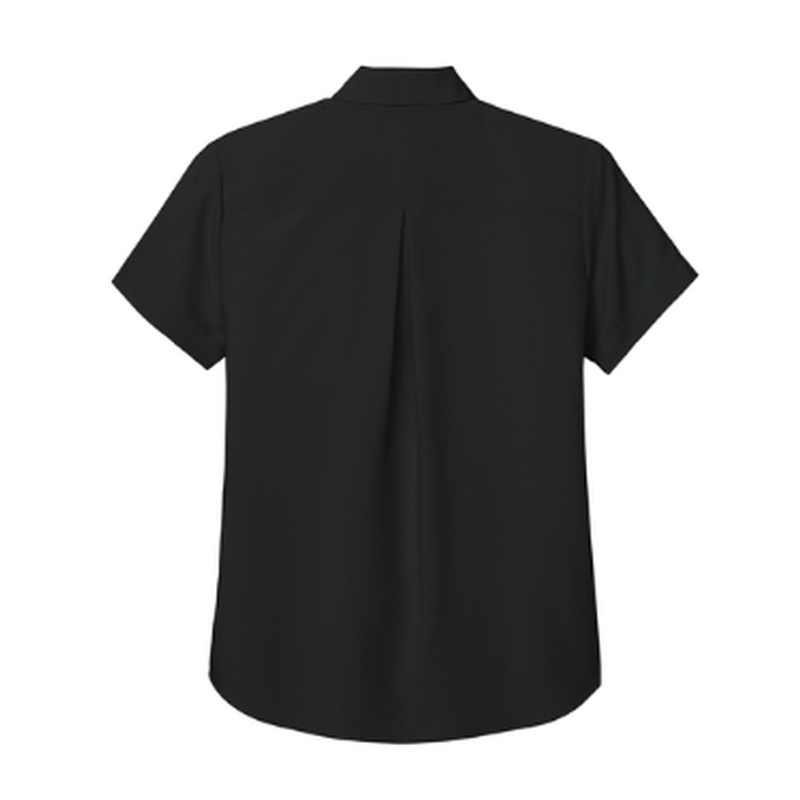 NEW CAPELLA Port Authority® Women’s Short Sleeve UV Dockside Shirt - Deep Black