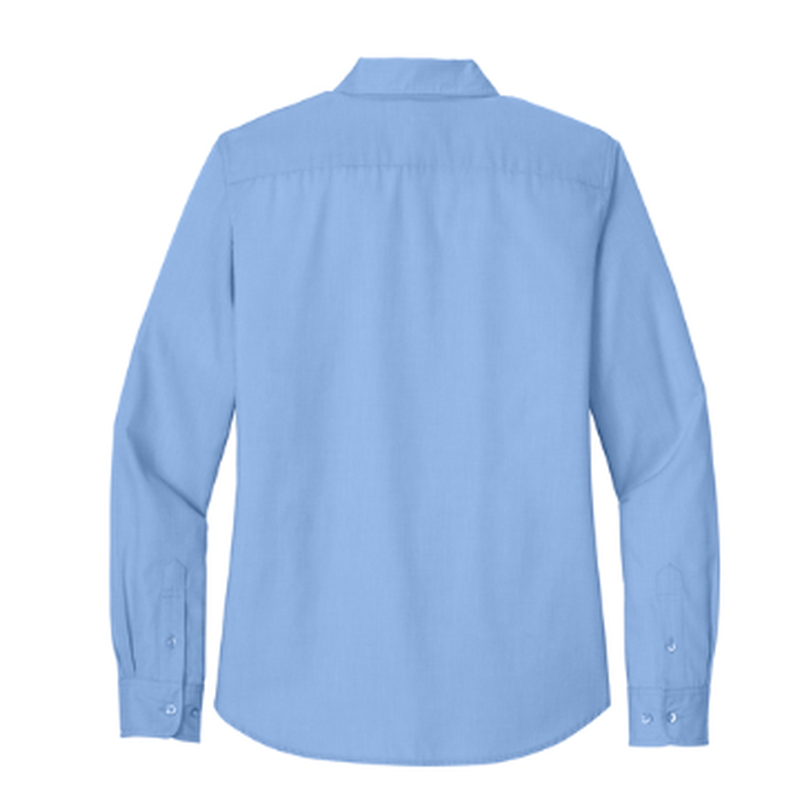 NEW CAPELLA Port Authority® Women’s Long Sleeve Nailhead Easy Care Shirt - Swiss Blue