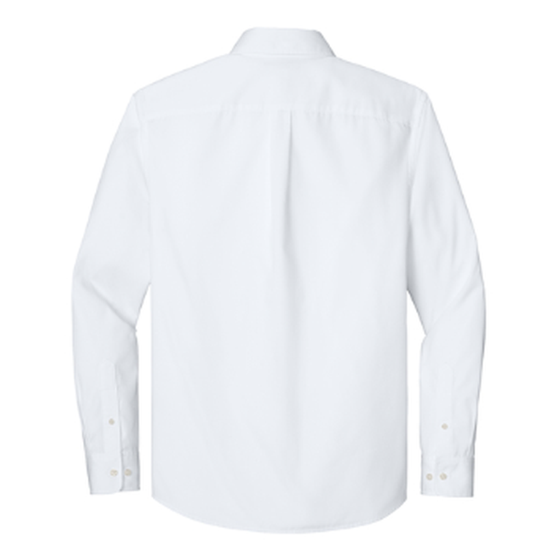 NEW CAPELLA Port Authority® Long Sleeve Nailhead Easy Care Shirt - White