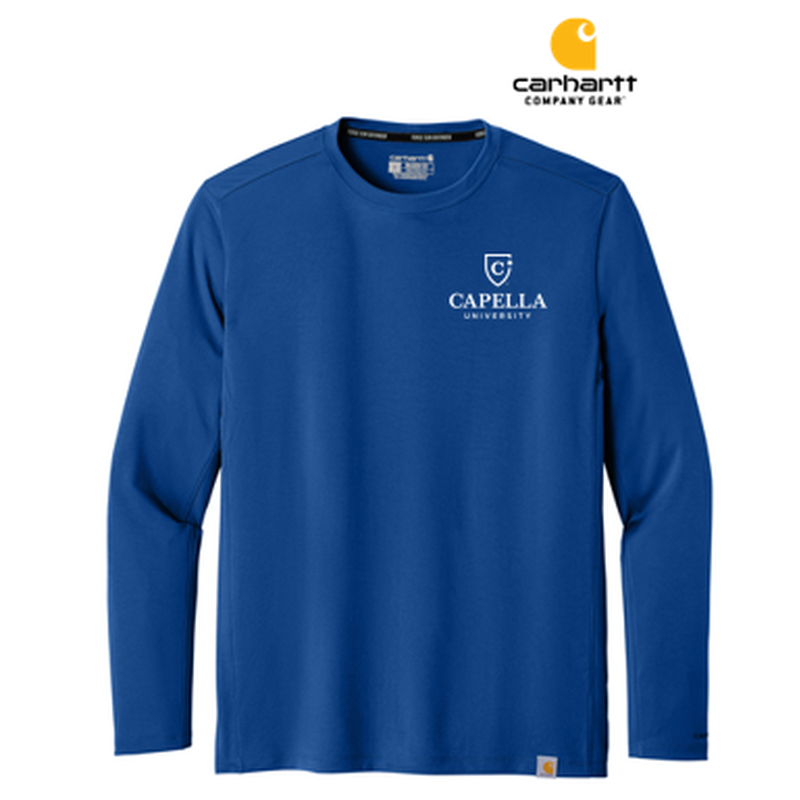 NEW CAPELLA Carhartt Force® Sun Defender™ Long Sleeve T-Shirt - Royal Glass Blue