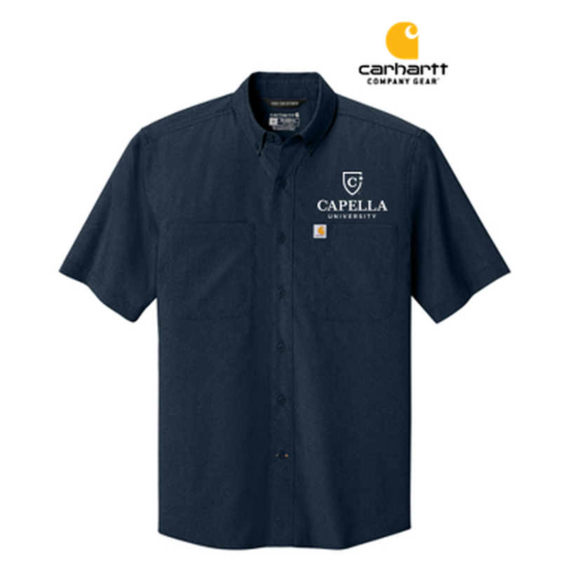 NEW CAPELLA Carhartt Force® Sun Defender™ Short Sleeve Shirt - Navy