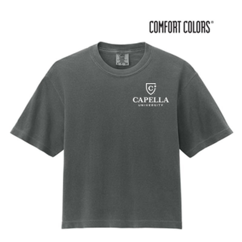 NEW CAPELLA Comfort Colors® Women’s Heavyweight Boxy Tee - Pepper