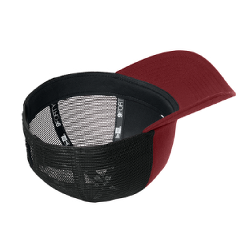 NEW CAPELLA New Era® A-Frame Snapback Mesh Back Cap - Scarlet/Black
