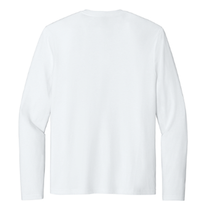 NEW CAPELLA District® Perfect Weight® CVC Long Sleeve Tee (10-in logo) - White