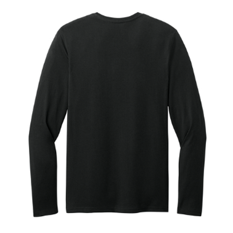 NEW CAPELLA District® Perfect Weight® CVC Long Sleeve Tee (10-in logo) - Black