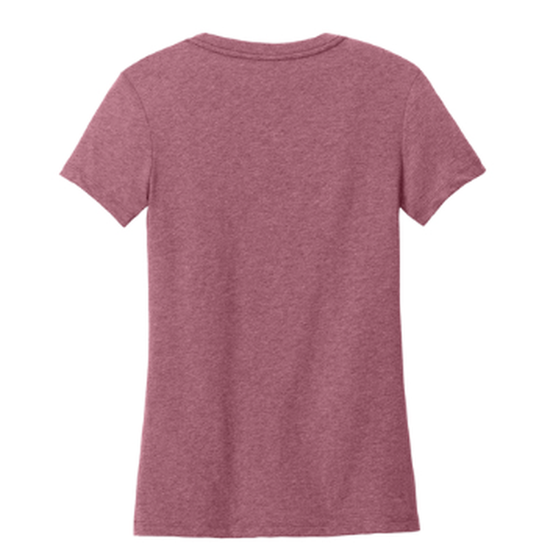 NEW CAPELLA District® Women’s Perfect Weight® CVC Tee (10-in logo) - Orchid Haze Heather
