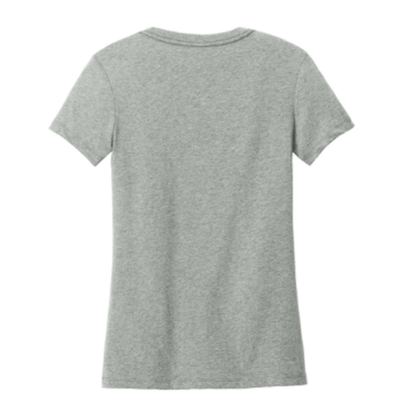 NEW CAPELLA District® Women’s Perfect Weight® CVC Tee (10-in logo) - Light Heather Grey