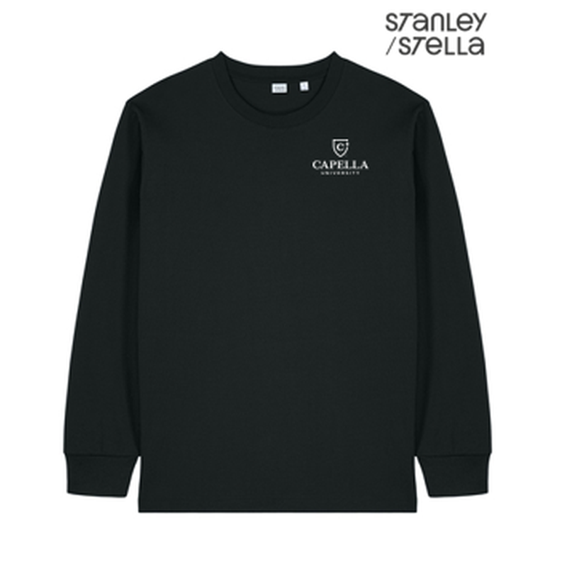 NEW CAPELLA Stanley/Stella Unisex Freestyler Heavyweight Long Sleeve Tee - Black