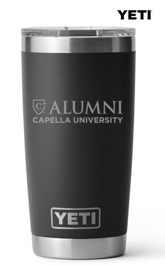 ALUMNI CAPELLA YETI RAMBLER® 20 OZ TUMBLER WITH MAGSLIDER™ LID - BLACK
