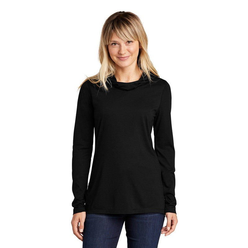 CAPELLA Sport-Tek ® Ladies PosiCharge ® Tri-Blend Wicking Long Sleeve Hoodie - Black Triad Solid