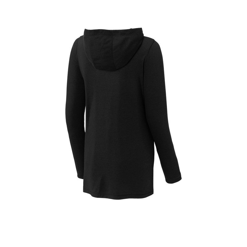 CAPELLA Sport-Tek ® Ladies PosiCharge ® Tri-Blend Wicking Long Sleeve Hoodie - Black Triad Solid