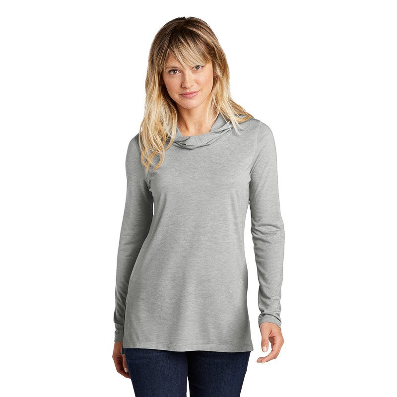 CAPELLA Sport-Tek ® Ladies PosiCharge ® Tri-Blend Wicking Long Sleeve Hoodie - Light Grey Heather