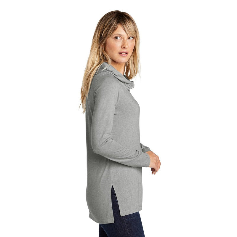 CAPELLA Sport-Tek ® Ladies PosiCharge ® Tri-Blend Wicking Long Sleeve Hoodie - Light Grey Heather