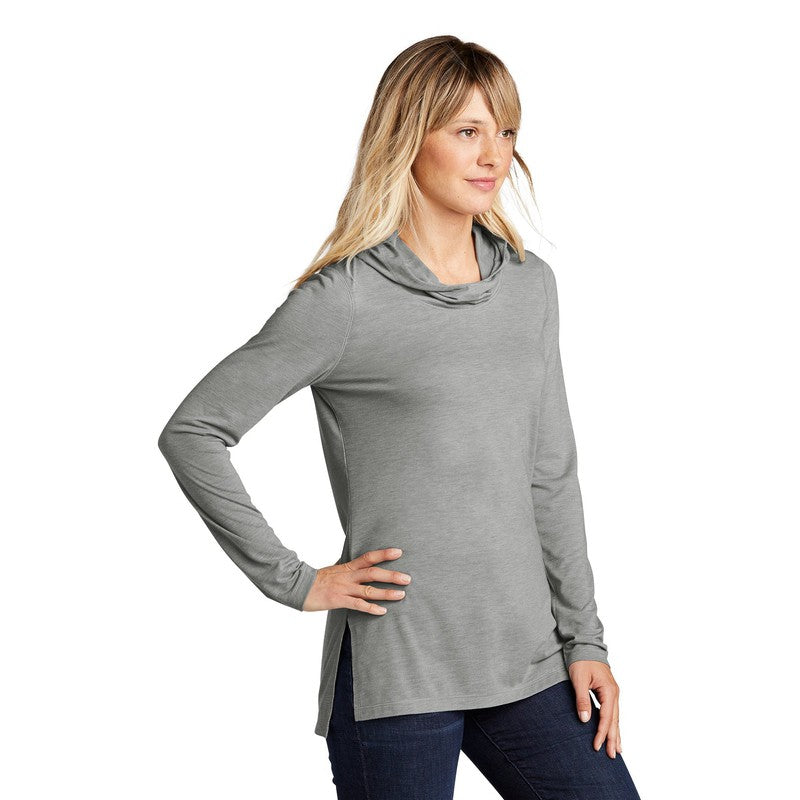 CAPELLA Sport-Tek ® Ladies PosiCharge ® Tri-Blend Wicking Long Sleeve Hoodie - Light Grey Heather