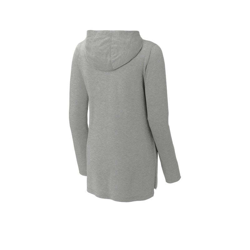 CAPELLA Sport-Tek ® Ladies PosiCharge ® Tri-Blend Wicking Long Sleeve Hoodie - Light Grey Heather