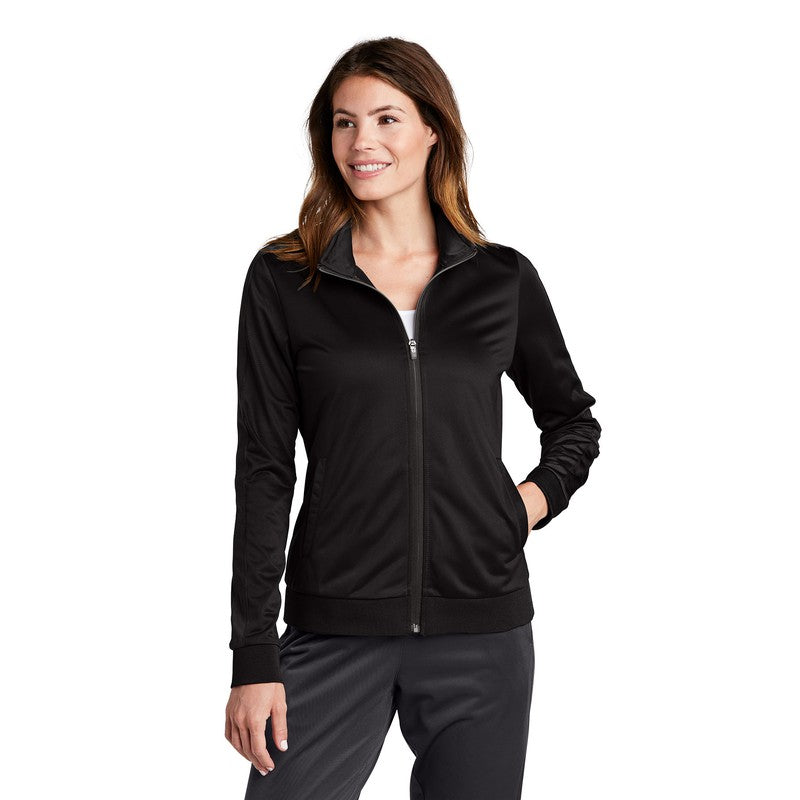 CAPELLA ALUMNI Ladies Tricot Track Jacket - Black/Black