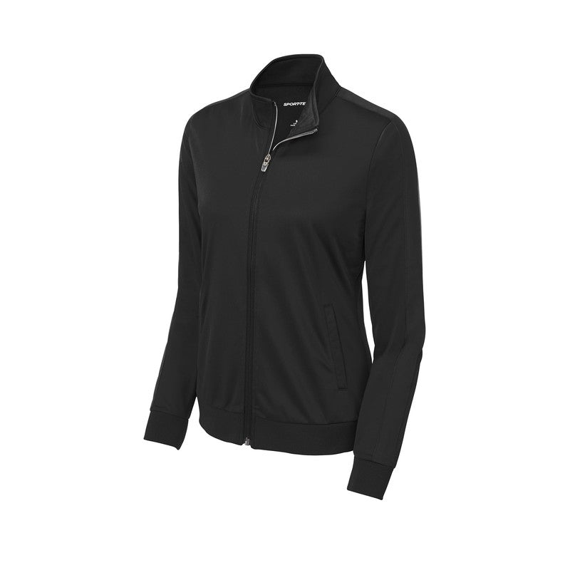 CAPELLA ALUMNI Ladies Tricot Track Jacket - Black/Black