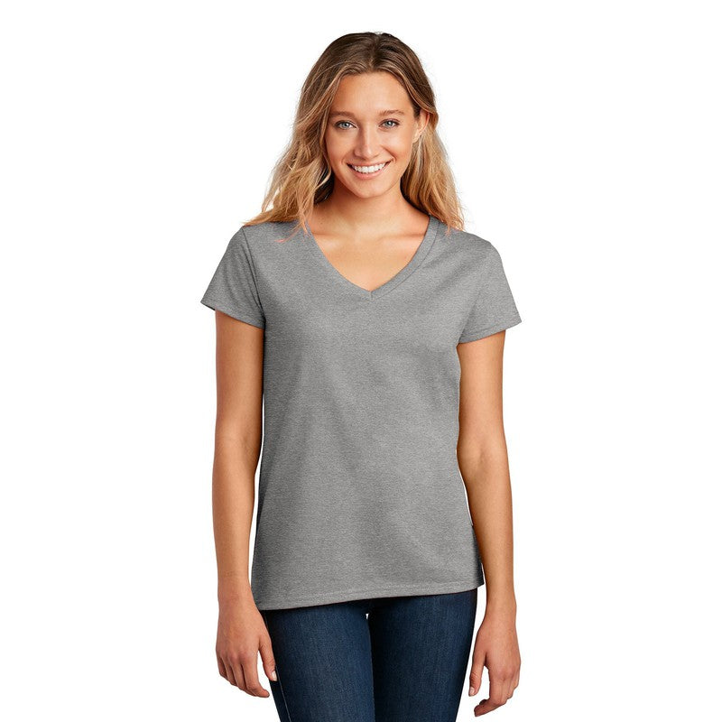 CAPELLA District ® Women’s Re-Tee ™ V-Neck - Light Heather Grey