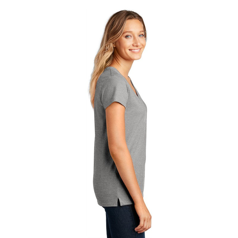 CAPELLA District ® Women’s Re-Tee ™ V-Neck - Light Heather Grey