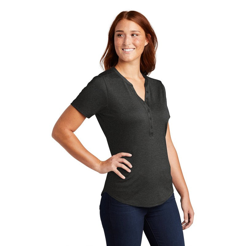 CAPELLA Sport-Tek ® Ladies Endeavor Henley - Black Heather