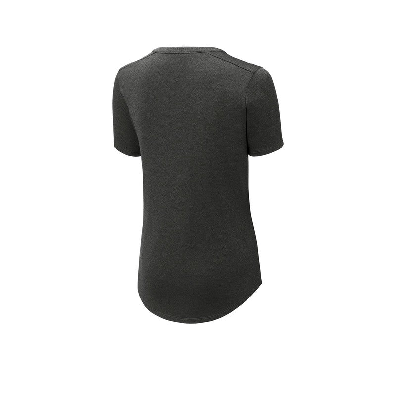 CAPELLA Sport-Tek ® Ladies Endeavor Henley - Black Heather