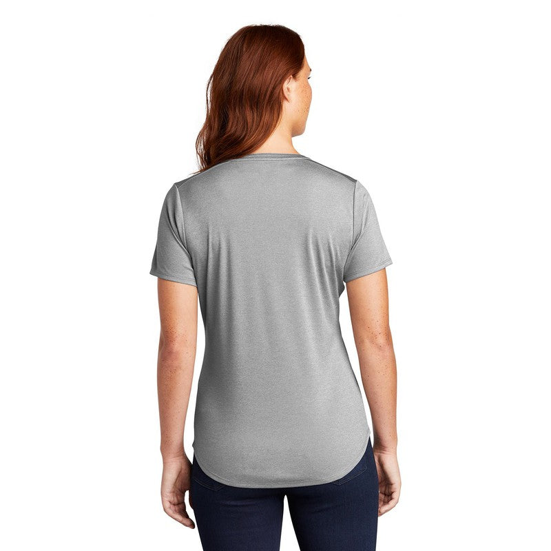 CAPELLA Sport-Tek ® Ladies Endeavor Henley - Light Grey Heather