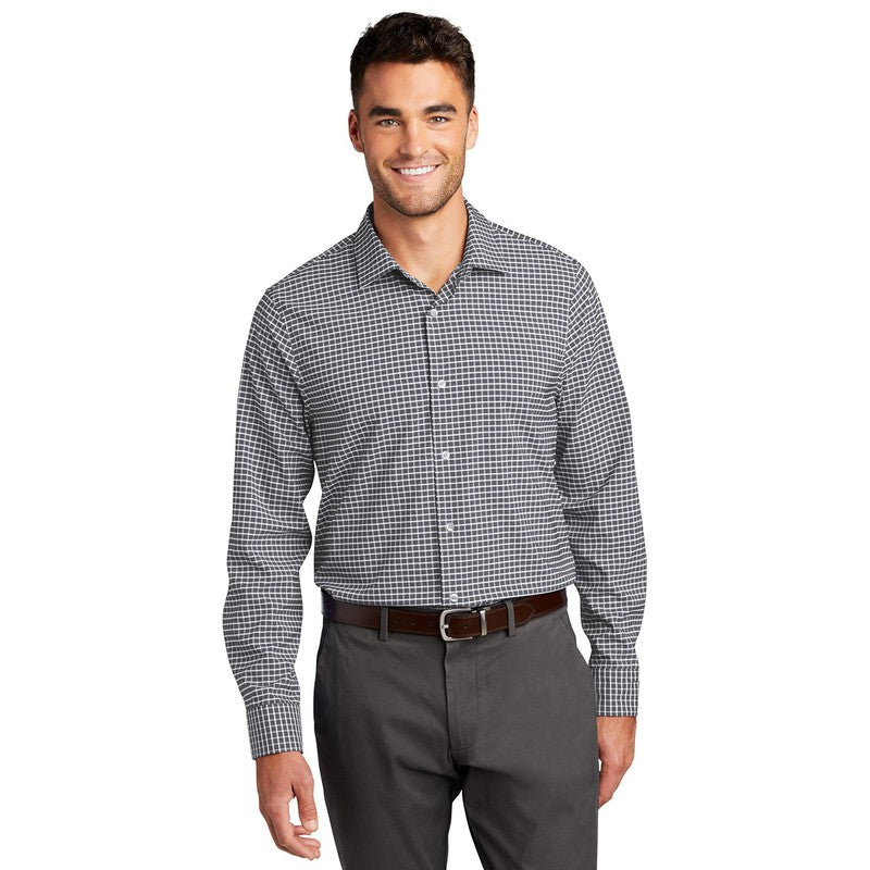 CAPELLA Port Authority ® City Stretch Shirt- Graphite/ White