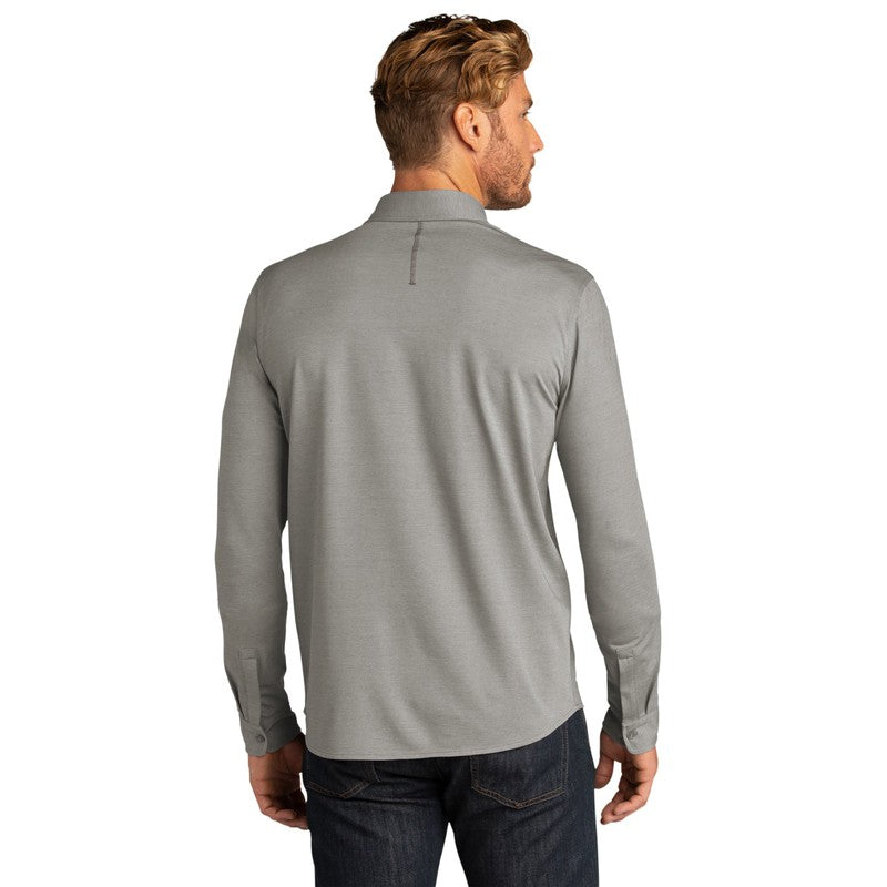 CAPELLA OGIO ® Code Stretch Long Sleeve Button-Up - Tarmac Grey Heather