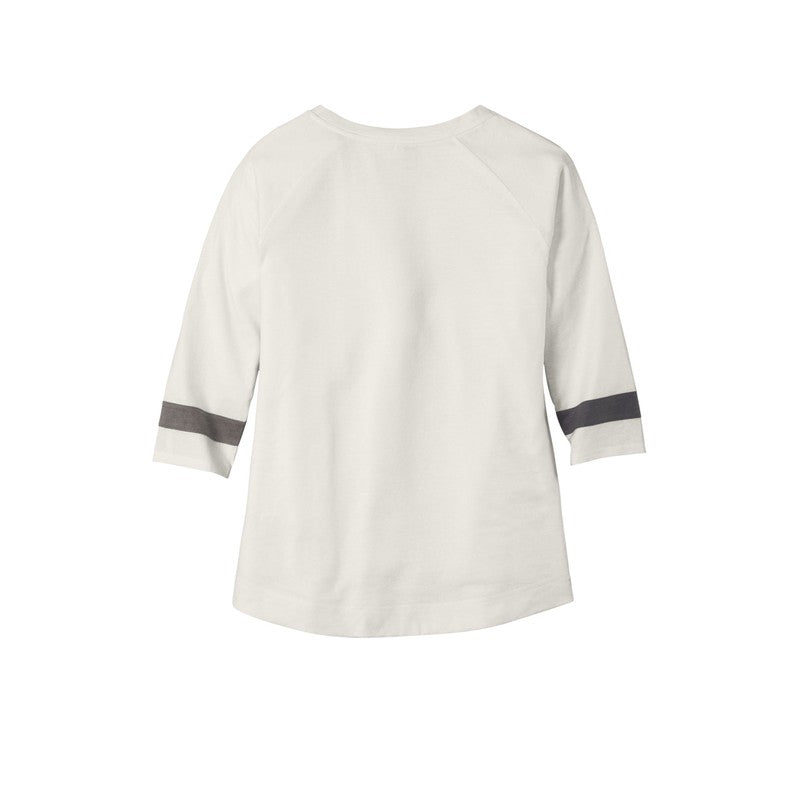 CAPELLA New Era ® Ladies Tri-Blend 3/4-Sleeve Tee - Fan White Solid/ Shadow Grey